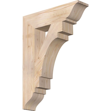 Ekena Millwork Merced Traditional Smooth Bracket, Douglas Fir, 5 1/2"W x 24"D x 32"H BKT06X24X32MRC01SDF
